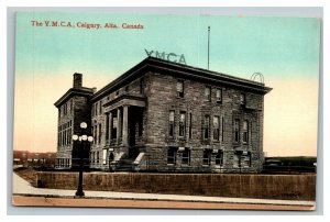 Vintage 1910's Colorized Photo Postcard The YMCA Building Calgary Alberta Canada