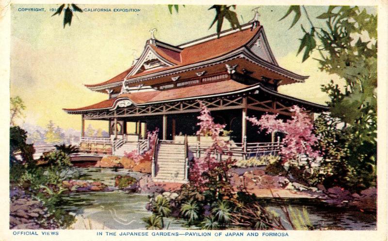 CA - San Diego. 1915 Panama-California Expo. Japanese Gardens & Pavilion