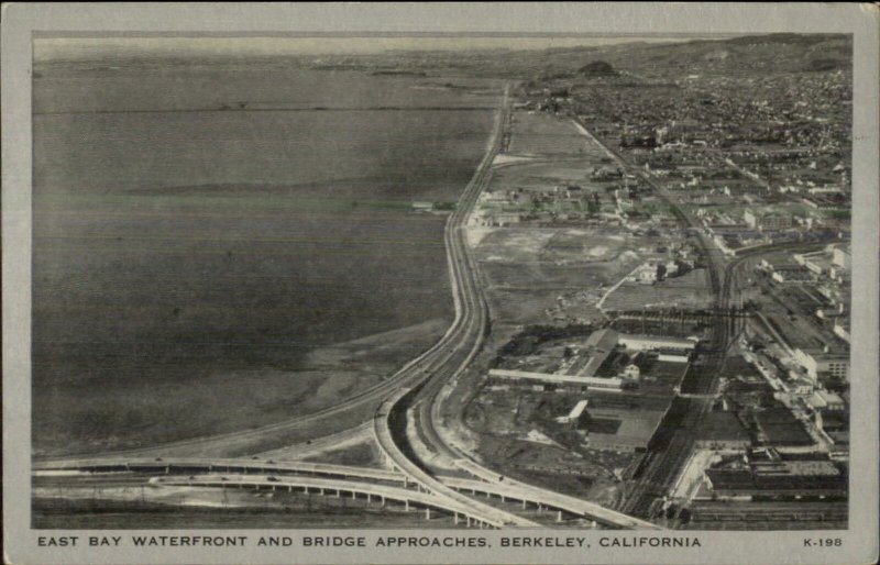 Berkeley CA East Bay Waterfront c1940 Postcard