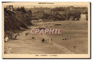 Old Postcard Brittany Morgat Beach