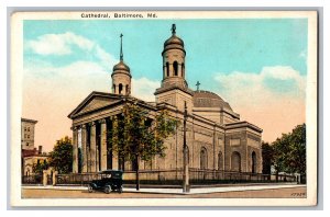 Postcard MD Cathedral Baltimore Maryland Vintage Standard View Card