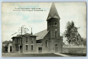 1910 Kenton Ohio Vintage Postcard First German reform Church Parsonage Building