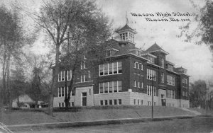 MACON HIGH SCHOOL MACON MISSOURI POSTCARD 1912