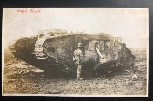 Mint World War  RPPC Real Picture Postcard English Tank