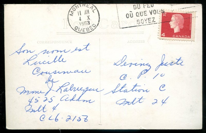 h3094 - VAL BARRETTE Quebec 1963 Lac Francois. Real Photo Postcard