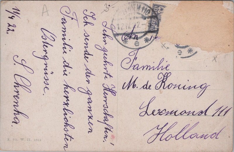 Happy Easter Jesus Supper Vintage Postcard B180