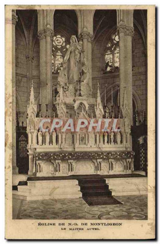 Postcard Ancient Church From N D From The Altar Master Montligeon