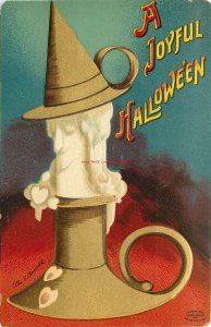 Halloween, Candle, Ellen Clapsaddle Artist Signed, International Art No. 1393