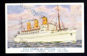 LS2856 - Canadian Pacific Liner - Empress of Scotland, by J Nicholson - postcard
