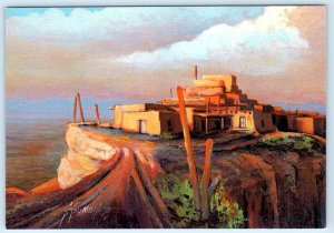 WALPI PEOPLE of FIRST MESA, AZ ~ Artist JOHN STOUMBIS 1975  4x6 Postcard