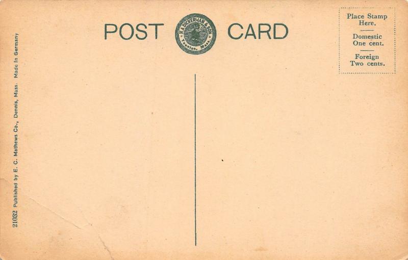 Town Pump, Dennis, Massachusetts, Early Postcard, Unused