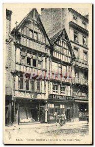 Old Postcard Caen Old Houses Wood of La Rue Saint Pierre Levrard