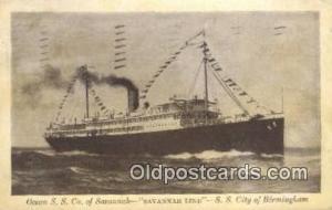 Savannah Line SS Savannah, SS City Of Birmingham Steam Ship 1934 some corner ...