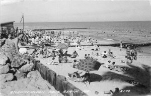 Palm Beach Florida Atlantic Ocean #K178 1947 RPPC Photo Postcard 21-9484