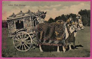 ag3786  - INDIA - VINTAGE POSTCARD  - Ethnic, Indian State Carriage