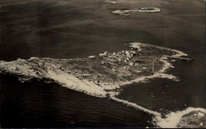Isles of Shoals NH Aerial View c1940s Real Photo Postcard