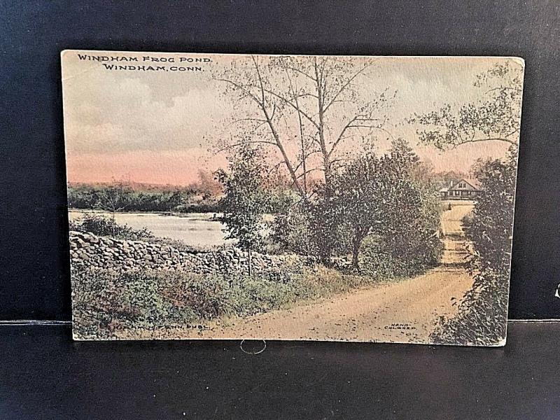 Postcard  1911 View of Windham Frog Pond, Windham, CT.  W4
