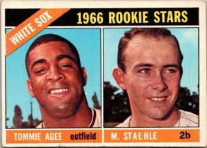 1967 Topps Baseball Card '66 White Sox Rookie Stars Tommy Agee M Staehle...