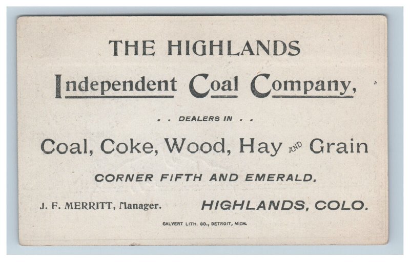 Victorian Trade Card Puzzle Find Hidden Animals Highlands CO Coal Company Fox 