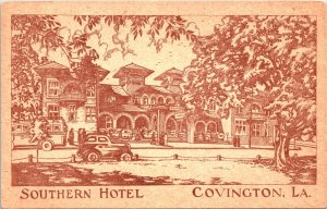 A/S Corinna Morgiana Luria Postcard Louisiana Covington Southern Hotel 1940 V209
