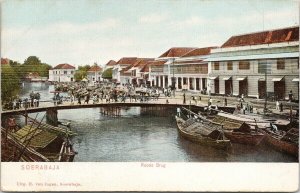 Soerabaja Roode Brug Indonesia Unused Postcard F64