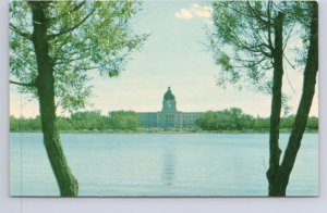 Parliament Building Over Wascana Lake, Regina, Saskatchewan, Vintage Postcard #1