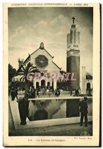 Old Postcard Exposition Coloniale Internationale Paris 1931 Catholic missions