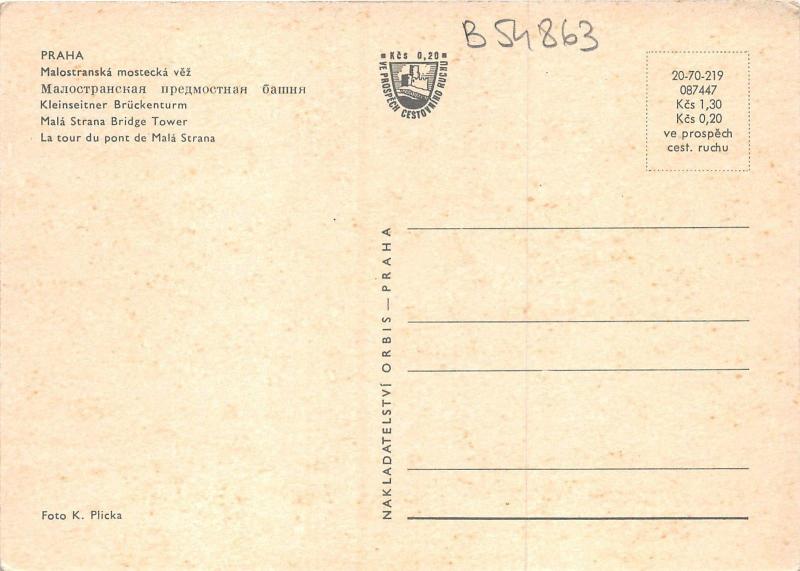 B54863 Malostranska mostecka vez Praha   czech