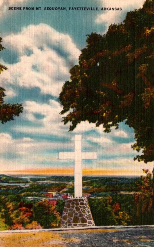 Arkansas Fayetteville Scene From Mount Sequoyah 1951