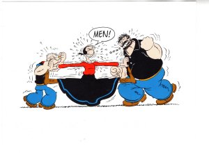 Popeye and Brutus Fighting Over Olive Oil, 5 X 7 inch Image from 1994 Calendar