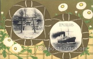 Nikko Temple, S.S. Kosai Maru N.Y.K. Nippon Yusen Kaisha Ship Unused light ye...