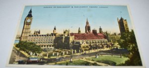Houses of Parliament and Parliament Square London England Postcard