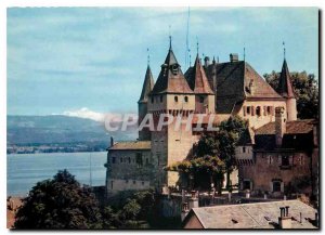 Modern Postcard Nyon Castle and the Mont Blanc