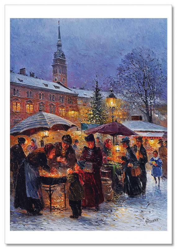 On the eve of Christmas KIDS Woman by Detlev Nitschke Russian Modern Postcard