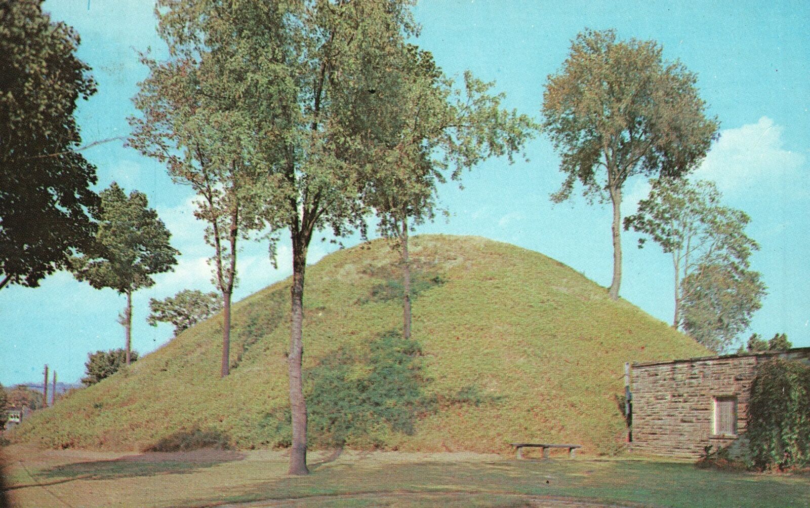 Postcard The Grave Creek Most Famous Mammoth Mound Moundsville West