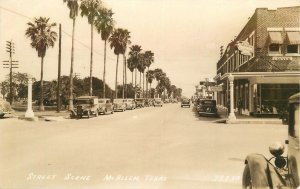 Postcard RPPC 1930s Texas Mc Allen Street Scene #37350 23-12333