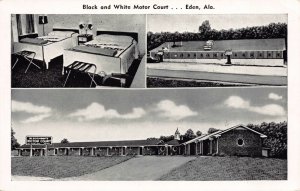 Postcard Black and White Motor Court in Eden, Alabama~124501