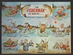 Comic Cartoon THE FISHERMAN as seen by ...  Non Postcard