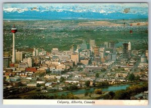 Calgary, Alberta, 1974 Chrome Aerial View Postcard