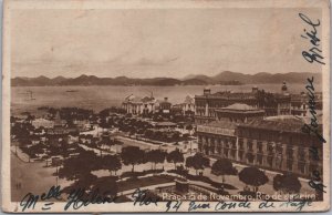 Brazil Rio de Janeiro Praca 15 de Novembro Vintage RPPC C151