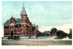 Missouri Pacific Depot Witchita Kansas Vintage Postcard Posted