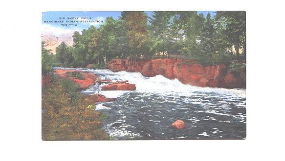 Big Smoky Falls, Menominee Indians,  Wisconsin