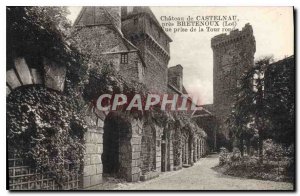 Old Postcard Chateau de Castelnau Bretenoux near Lot View from the Round Tower