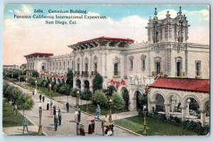 San Diego California Postcard Canadian Building Panama International Expo 1910