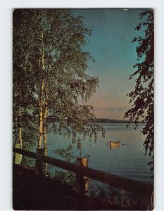 Postcard Trees Boat Lake Landscape Scenery, Finland