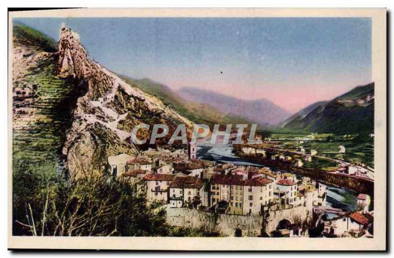 Old Postcard Entrevaux Vue Generale