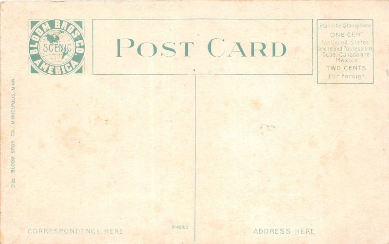 H57/ Owatonna Minnesota Postcard c1910 N Cedar St Farmers Bank Stores  28