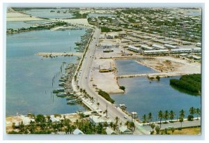 Airview Of Roosevelt Boulevard Showing Stock Island Key West Florida FL Postcard