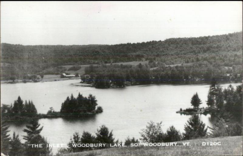 South Woodbury VT Lake Real Photo Postcard #1