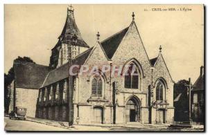 Old Postcard Criel sur Mer The Church